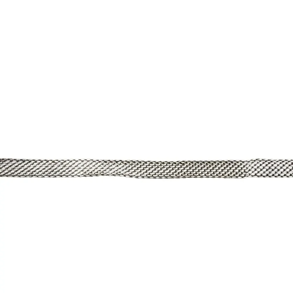 Brighton Womens Belt Size M 30 Black Leather Silver Mesh Chain Two Tone C5003